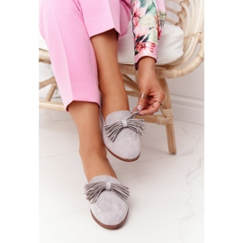 EVE Fringed Suede Loafers Harmaa Alicante 2