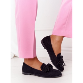 EVE Fringed Suede Loafers musta Alicante 1