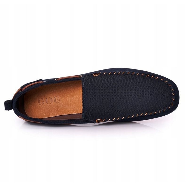 Suede Casual Loaferit GOE HH1N4019 Navy Blue ruskea tummansininen 1