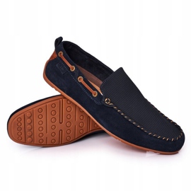 Suede Casual Loaferit GOE HH1N4019 Navy Blue ruskea tummansininen 2