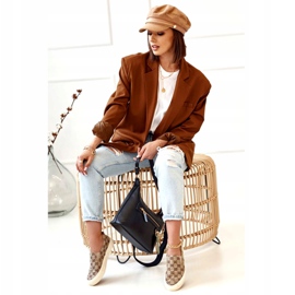 Naisten kirjautuneet lenkkarit Slip-On Khaki Challenge beige ruskea 5