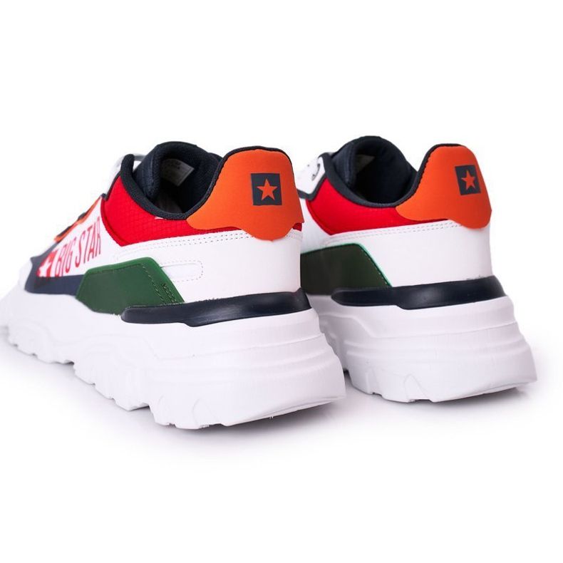 Miesten urheilukengät Memory Foam Big Star HH174208 Valkoinen ja laivastonsininen monivärinen 1