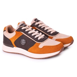 NEWS Miesten urheilukengät Tennarit Kelta-Ruskea Harold monivärinen 1