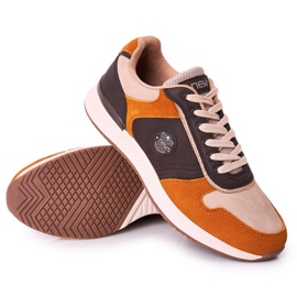 NEWS Miesten urheilukengät Tennarit Kelta-Ruskea Harold monivärinen 2