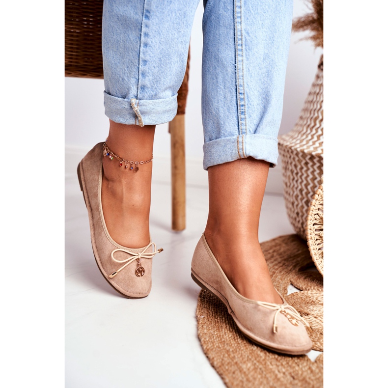 Naisten ballerinat Lu Boo Suede Beige 2