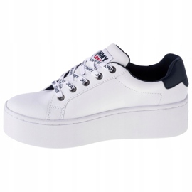 Tommy Hilfiger Iconic Leather Flatform -kengät, EN0EN01113-YBR valkoinen tummansininen 1