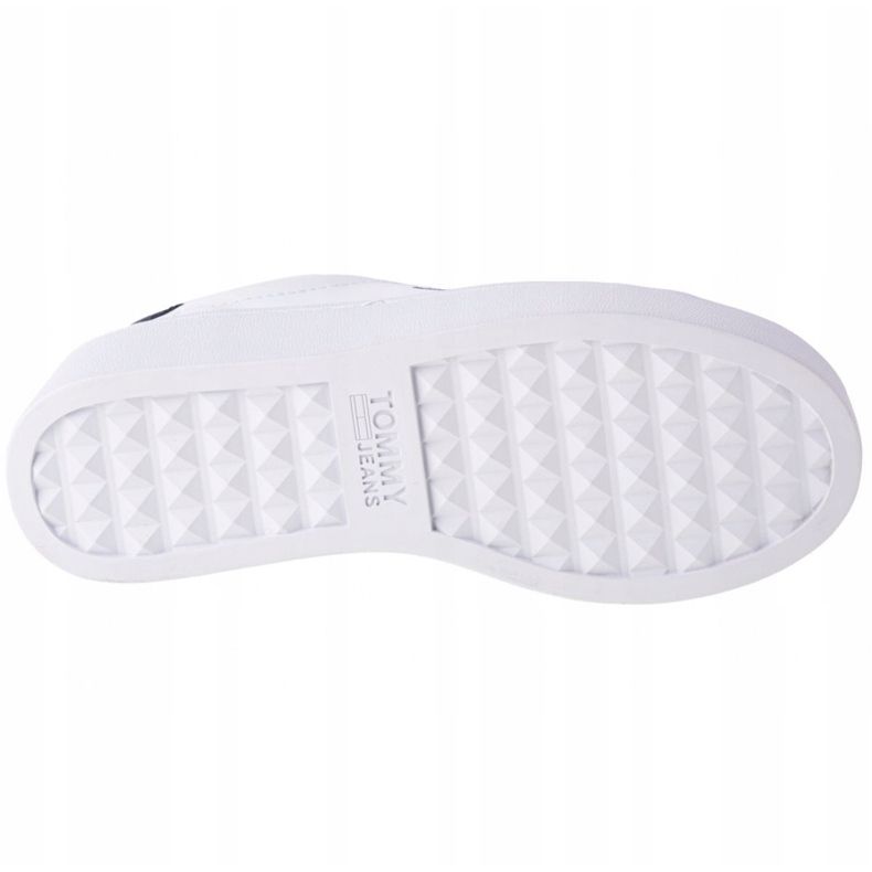 Tommy Hilfiger Iconic Leather Flatform -kengät, EN0EN01113-YBR valkoinen laivastonsininen 3