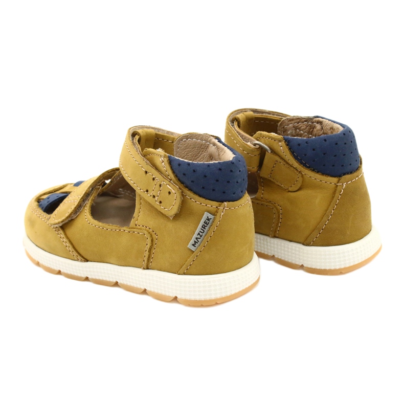 Nahkapojat sandaalit tarranauhoille Mazurek 1187 C. Jółty keltainen 3