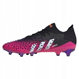 Adidas Predator Freak.1 Low Ag M FZ3751 jalkapallokengät musta, musta, pinkki musta 1