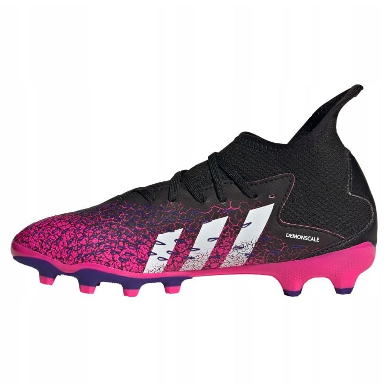 Adidas Predator Freak.3 Mg Jr FW7532 jalkapallokengät musta, musta, pinkki musta 1