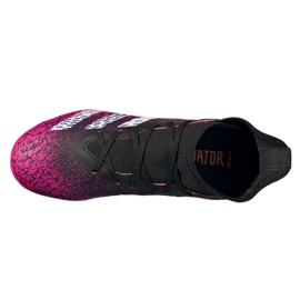 Adidas Predator Freak.3 Mg Jr FW7532 jalkapallokengät musta, musta, pinkki musta 2