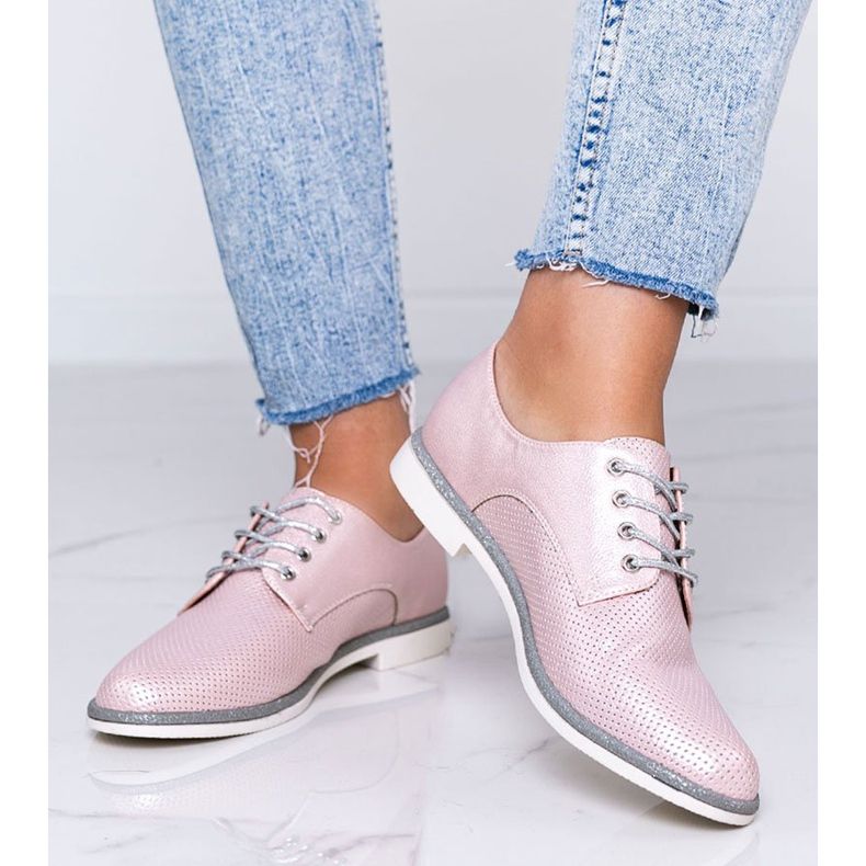 Vaaleanpunaiset Kioton kiiltävät avokengät vaaleanpunainen 1