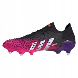 Adidas Predator Freak.1 Low Sg M FW7246 jalkapallokengät grafiitti, musta, violetti musta 1