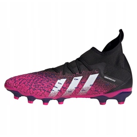 Adidas Predator Freak.3 Mg M FW7515 jalkapallokengät grafiitti, musta, violetti musta 1