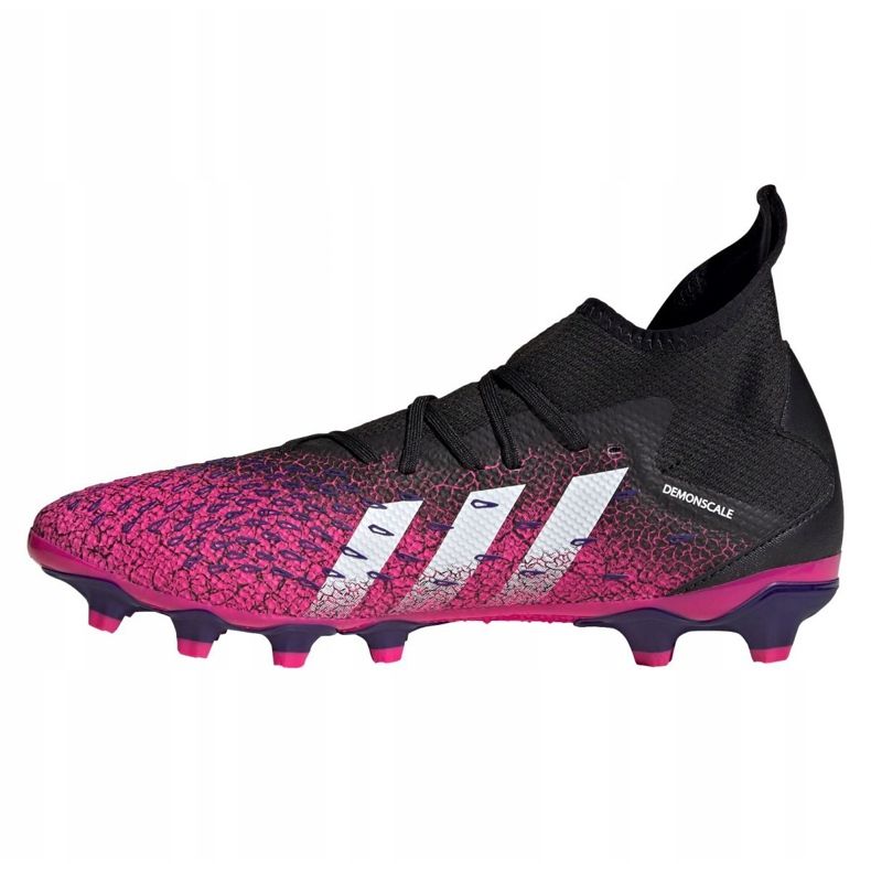 Adidas Predator Freak.3 Mg M FW7515 jalkapallokengät grafiitti, musta, violetti musta 1