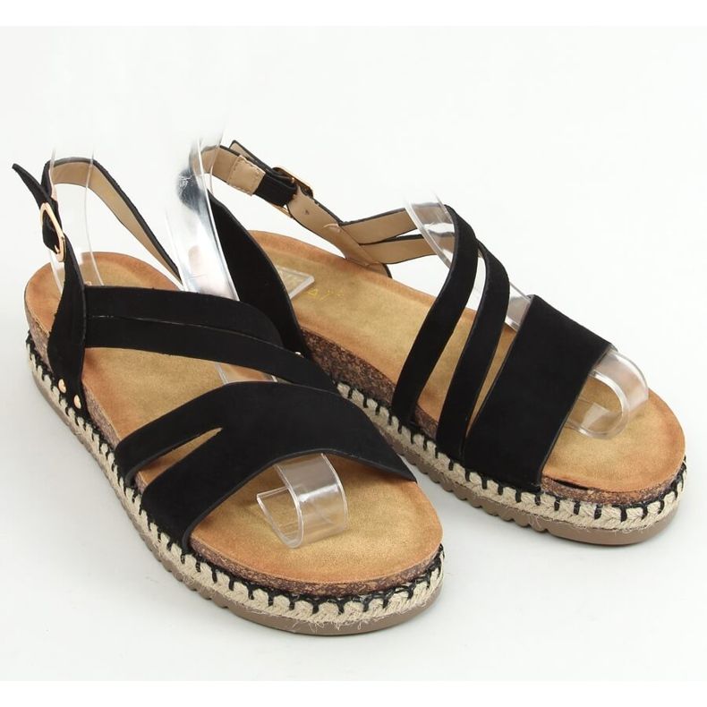 Musta Boho espadrilles sandaalit FD002 Musta 1