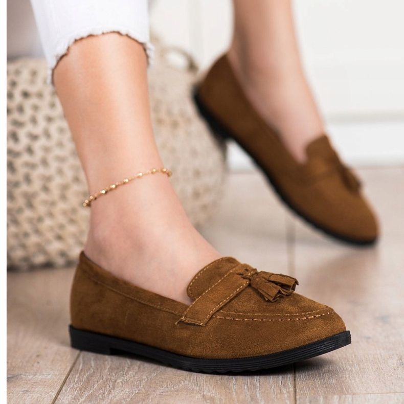 SHELOVET Rento Loaferit Fringes ruskea 1