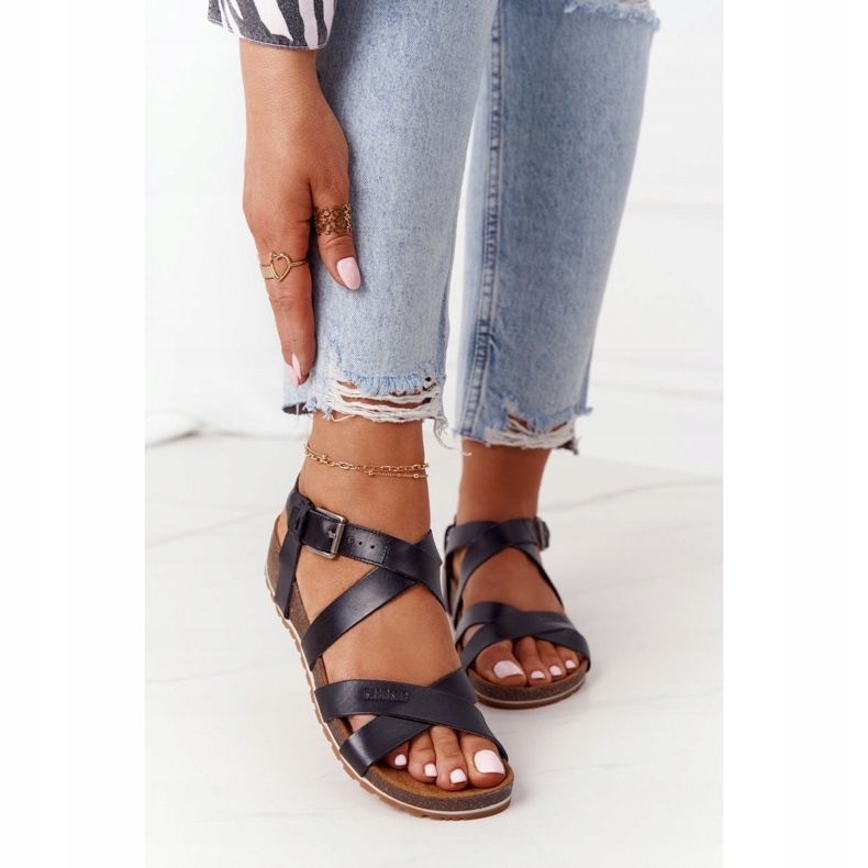 Mustat sandaalit korkkipohjalla Big Star DD274A009 1