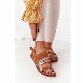 EVE Naisten Mokkanahka Sandaalit Camel Asturias ruskea 1