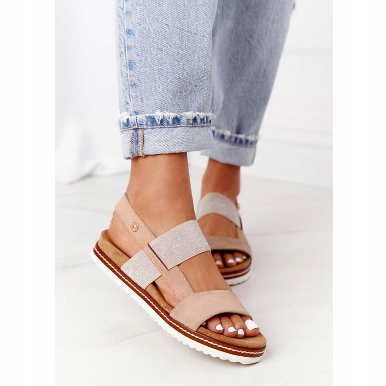 EVE Sandaalit, joissa hopea ranneke Beige Almeria 2