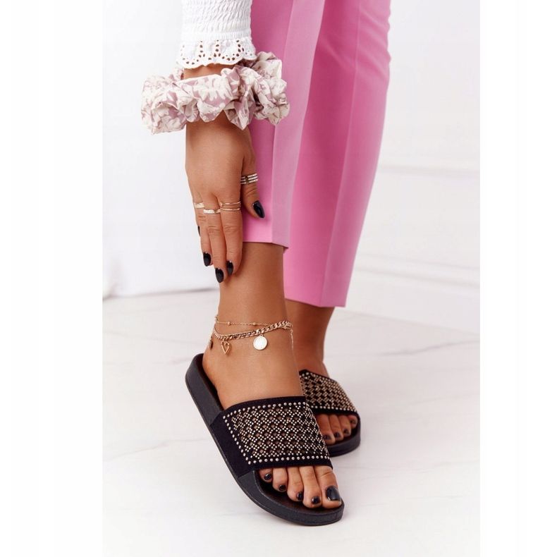 EVE Mustat Tonya -kumitossut paljeteilla 1