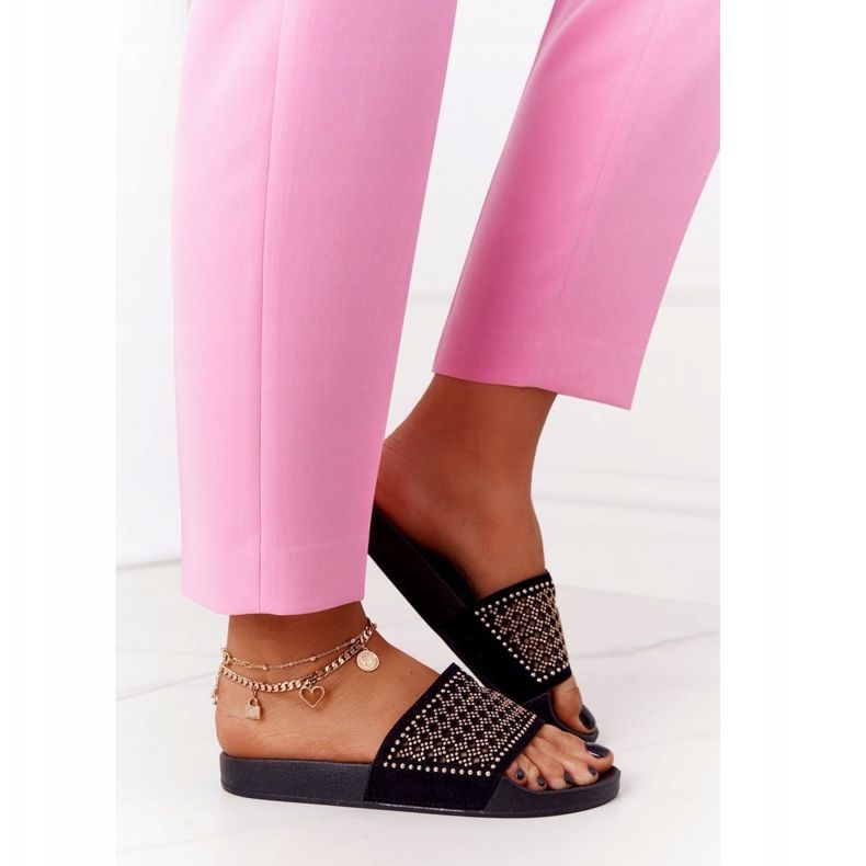 EVE Mustat Tonya -kumitossut paljeteilla 2