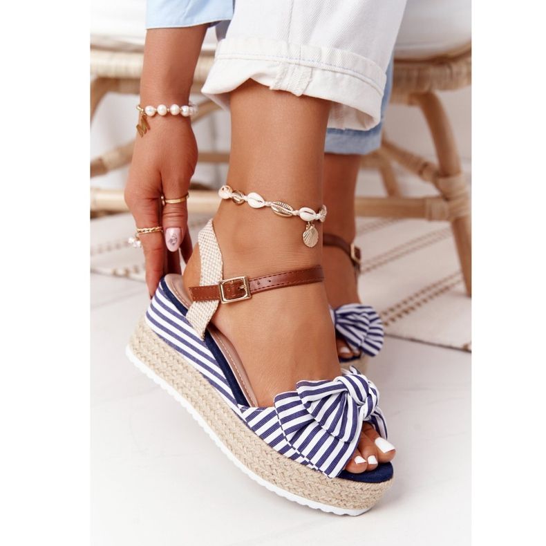 PG1 Laivastonsininen Wedge Sandaalit La Isla Bonita valkoinen monivärinen 1