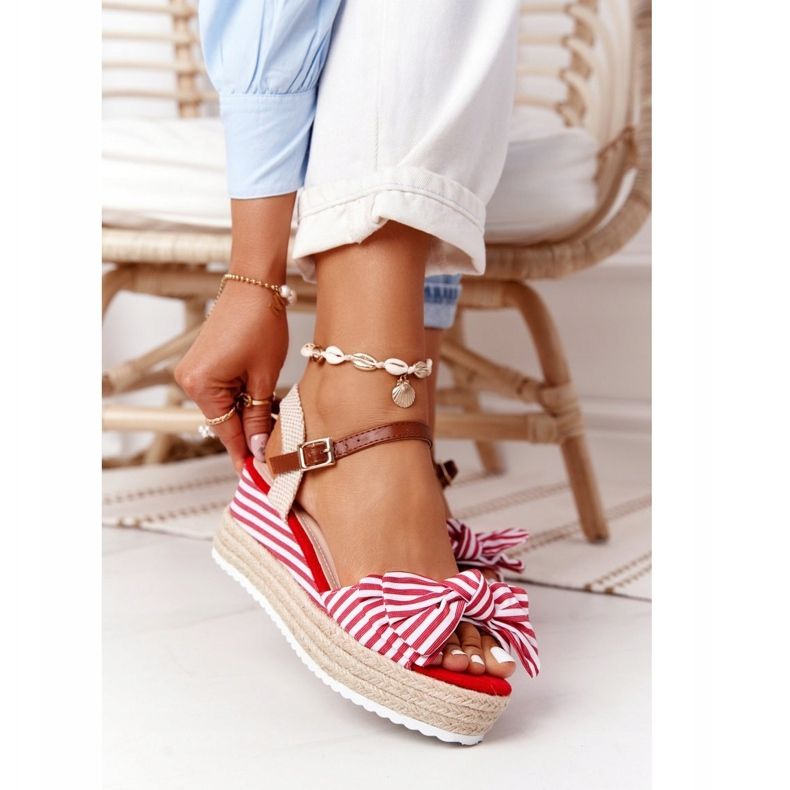 PG1 Punaisenmeren tyyliset Wedge-sandaalit La Isla Bonita valkoinen punainen monivärinen 2