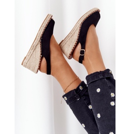 PG1 Mustat sandaalit kiilalla punotulla mustalla Las Palomasilla beige 1