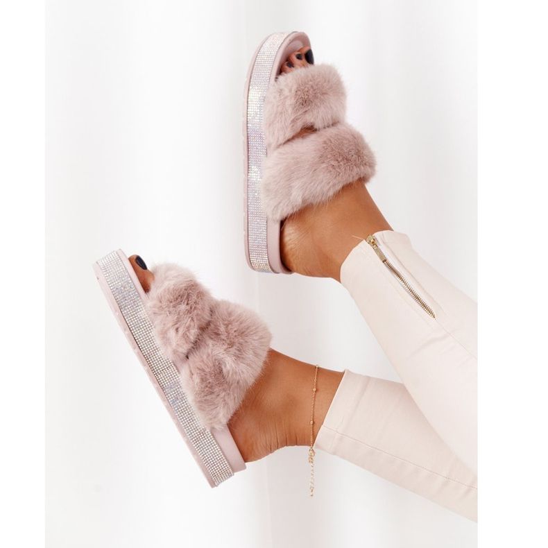 PS1 Beige tossut alustalla turkiksen ja kuutiometrin zirkonia Wow! 1