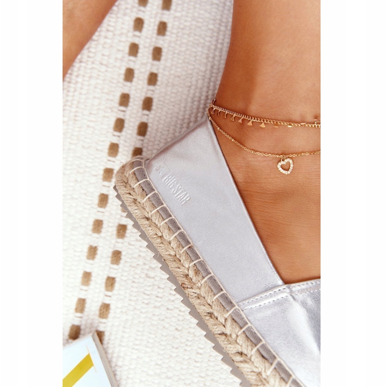 Nahkaiset espadrillot punotulla pohjalla Big Star HH274504 Hopea 4