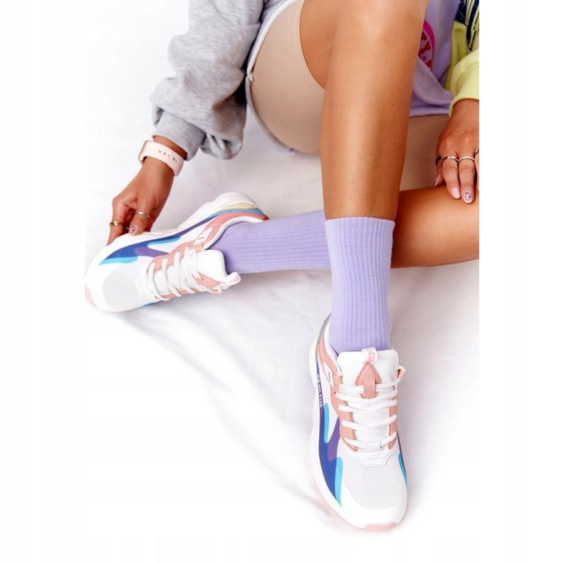 Naisten urheilukengät Memory Foam Big Star HH274809 Valkoinen-Vaaleanpunainen violetti sininen keltainen 3