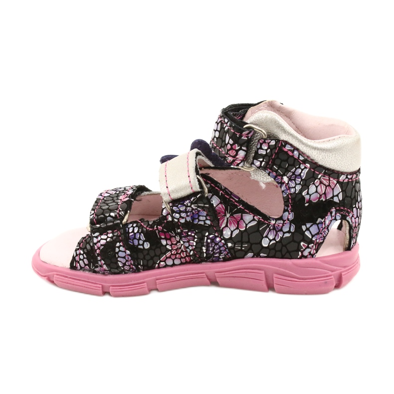 Mazurek Tyttöjen nahkaiset sandaalit Korkeasti ennaltaehkäisevä 291 perhonen kanssa hopea 1