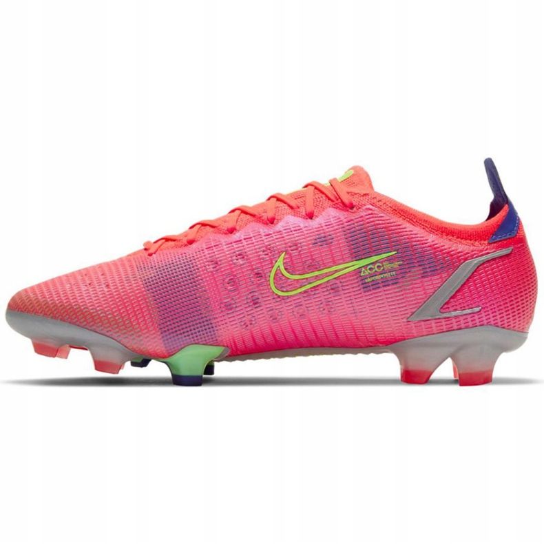 Nike Mercurial Vapor 14 Elite Fg M CQ7635 600 jalkapallokengät vihreä, vaaleanpunainen vaaleanpunainen 2