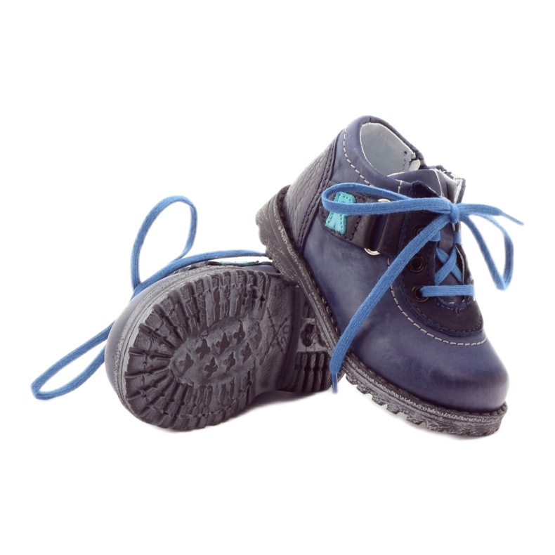 Poikien nahka saappaat 1456 Navy Blue Renbut sininen 3