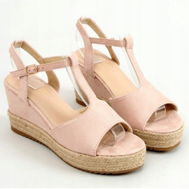 Vaaleanpunaiset Espadrillit kiilailla vaaleanpunainen WX-08 Vaaleanpunainen 1