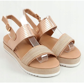 Champagne naisten sandaalit YQ16 Champagne vaaleanpunainen monivärinen kultainen 1