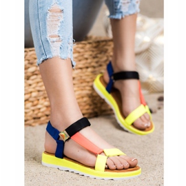 SHELOVET Muodikkaat sandaalit tarranauhalla monivärinen 1