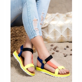 SHELOVET Muodikkaat sandaalit tarranauhalla monivärinen 2