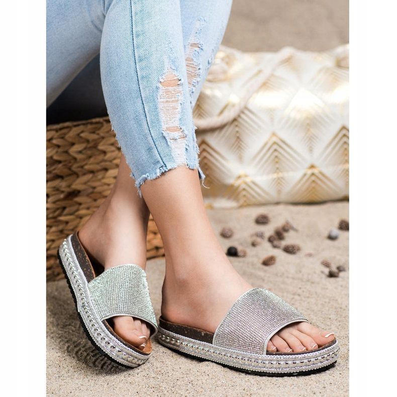 SHELOVET Muoti kristallitossut hopea 1