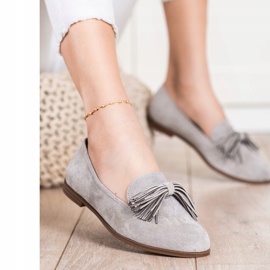 Evento Suede Lords With Fringes harmaa 1