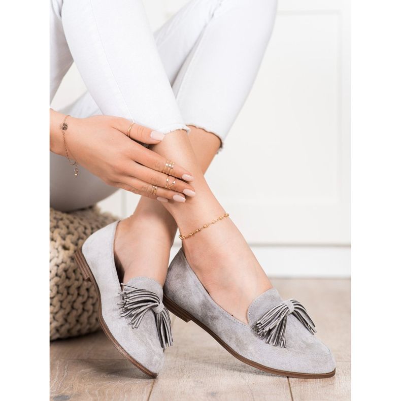 Evento Suede Lords With Fringes harmaa 2