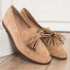 Evento Suede Lords With Fringes beige 2