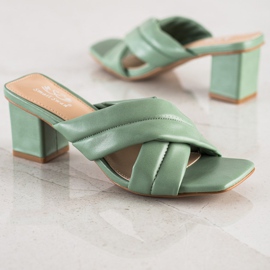 Small Swan Tyylikkäät Eco -nahkatossut vihreä 1