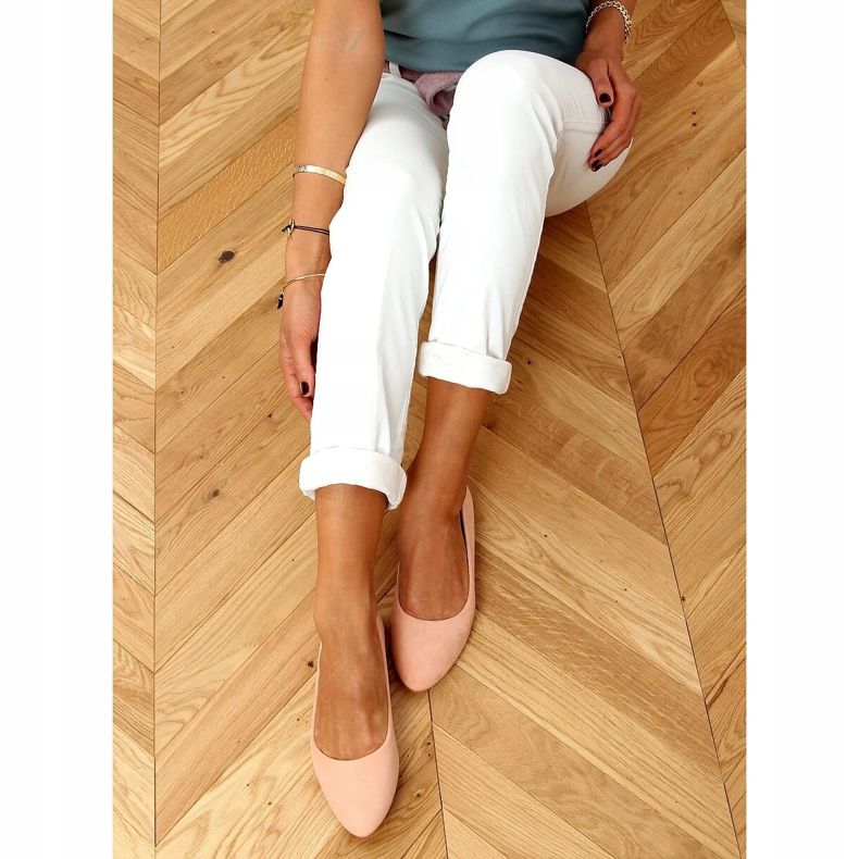 Sileät ballerinat mokkavaaleanpunainen CC212P Vaaleanpunainen 1