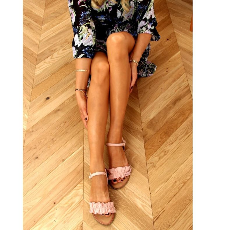 Vaaleanpunaiset naisten sandaalit WL1635 Nude vaaleanpunainen 1