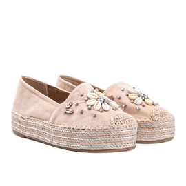 Beige espadrillit paksulla Mrs Nicki -pohjalla 1