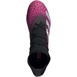 Adidas Predator Freak.3 Fg M FW7514 jalkapallokengät musta, musta, pinkki vaaleanpunainen 1