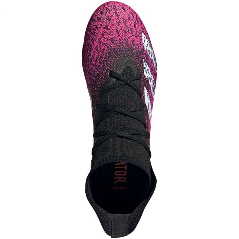 Adidas Predator Freak.3 Fg M FW7514 jalkapallokengät musta, musta, pinkki vaaleanpunainen 1
