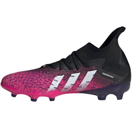 Adidas Predator Freak.3 Fg M FW7514 jalkapallokengät musta, musta, pinkki vaaleanpunainen 2